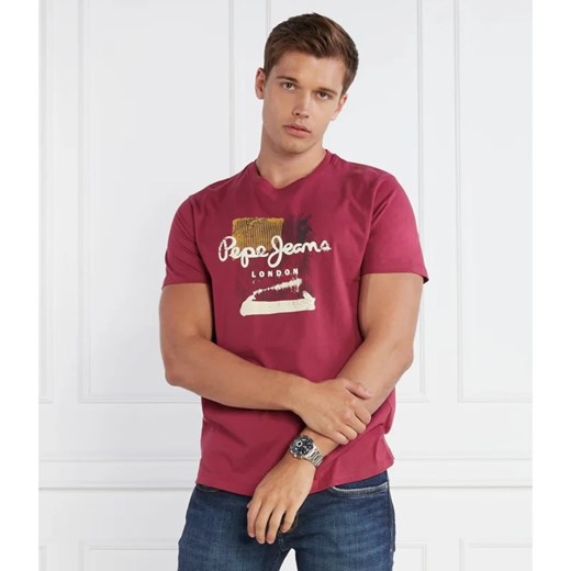 Pepe Jeans London T-shirt MELBOURNE TEE | Regular Fit ze sklepu Gomez Fashion Store w kategorii T-shirty męskie - zdjęcie 163957215