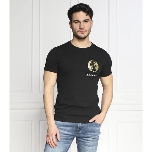 T-shirt męski Replay czarny z bawełny