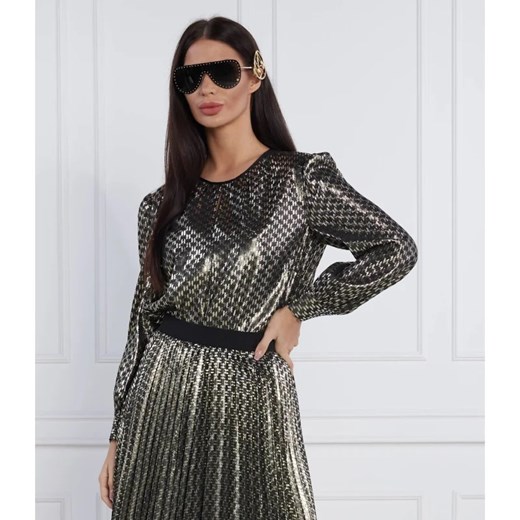 Karl Lagerfeld Bluzka Lurex Monogram | Regular Fit Karl Lagerfeld 38 promocja Gomez Fashion Store