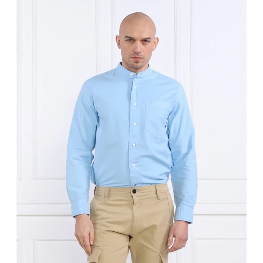 Tommy Hilfiger Koszula PIGMENT GMD MANDARIN | Regular Fit ze sklepu Gomez Fashion Store w kategorii Koszule męskie - zdjęcie 163958436