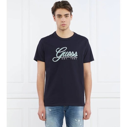 GUESS JEANS T-shirt SS CN GUESS 3D EMBRO | Regular Fit M wyprzedaż Gomez Fashion Store