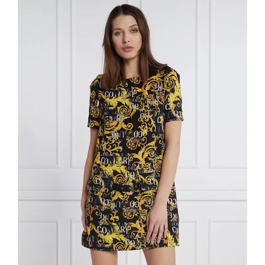 Sukienka Versace Jeans z krótkimi rękawami wielokolorowa mini