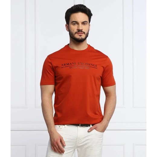 T-shirt męski Armani Exchange pomarańczowa