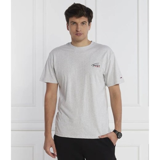 T-shirt męski Tommy Jeans biały z krótkimi rękawami 