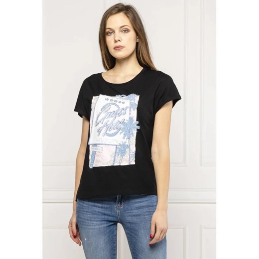 GUESS JEANS T-shirt GLAMOUR | Regular Fit S promocja Gomez Fashion Store