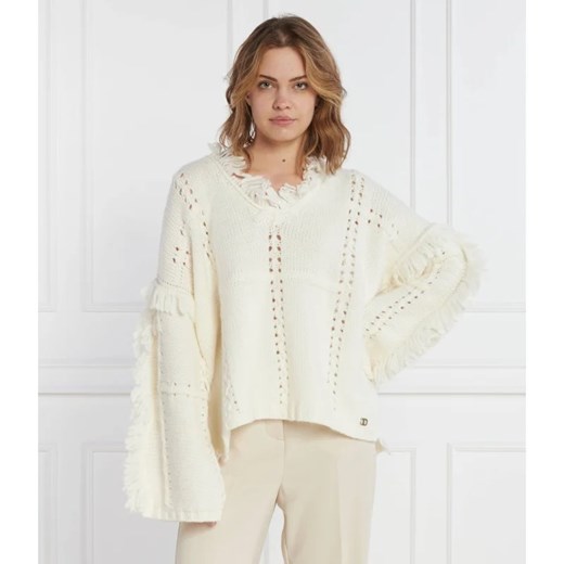 TWINSET Sweter | Oversize fit | z dodatkiem wełny ze sklepu Gomez Fashion Store w kategorii Swetry damskie - zdjęcie 163959108