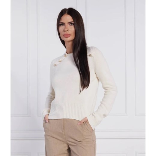 Liu Jo Wełniany sweter | Regular Fit | z dodatkiem kaszmiru ze sklepu Gomez Fashion Store w kategorii Swetry damskie - zdjęcie 163959306