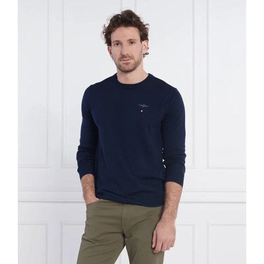 Aeronautica Militare Wełniany sweter | Regular Fit ze sklepu Gomez Fashion Store w kategorii Swetry męskie - zdjęcie 163959647