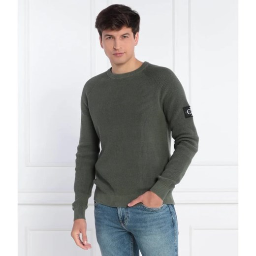 CALVIN KLEIN JEANS Sweter BADGE EASY | Regular Fit S promocja Gomez Fashion Store