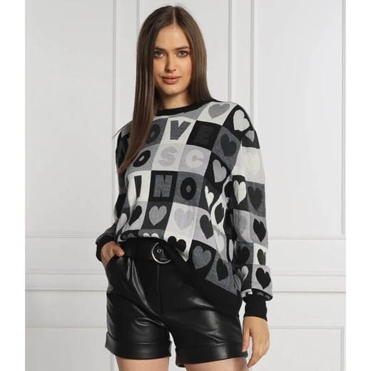 Love Moschino Sweter | Regular Fit | z dodatkiem wełny ze sklepu Gomez Fashion Store w kategorii Swetry damskie - zdjęcie 163960317
