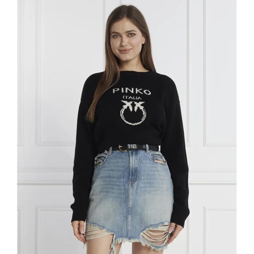 Pinko Wełniany sweter | Regular Fit Pinko L Gomez Fashion Store