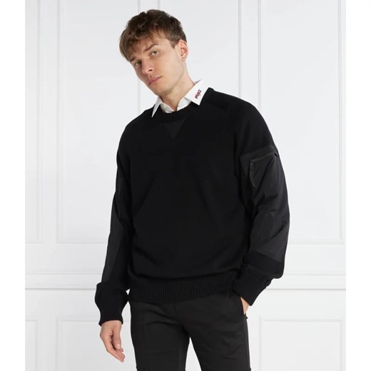 HUGO Sweter Sutil | Relaxed fit | z dodatkiem wełny M okazja Gomez Fashion Store