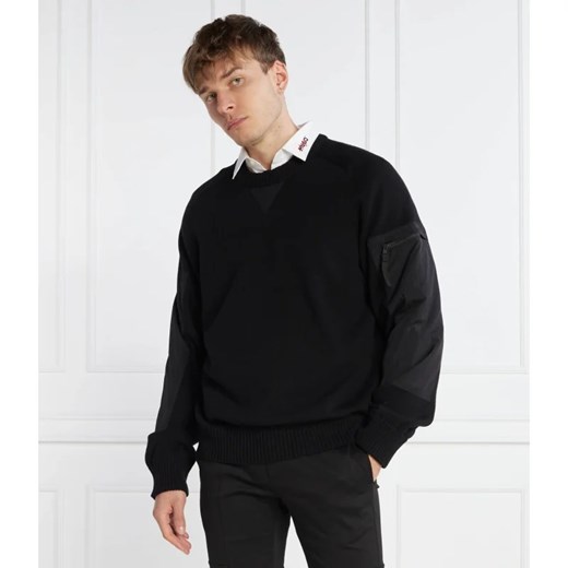 HUGO Sweter Sutil | Relaxed fit | z dodatkiem wełny XL Gomez Fashion Store