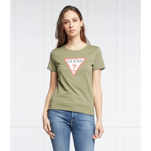 GUESS T-shirt ORIGINAL | Regular Fit ze sklepu Gomez Fashion Store w kategorii Bluzki damskie - zdjęcie 163960966