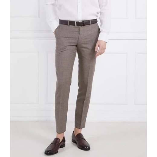 Oscar Jacobson Wełniane spodnie Denz | Slim Fit ze sklepu Gomez Fashion Store w kategorii Spodnie męskie - zdjęcie 163961235