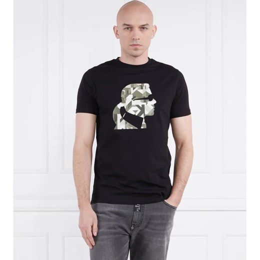 T-shirt męski Karl Lagerfeld w nadruki bawełniany 