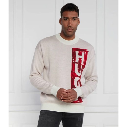 HUGO Sweter Sohugoh | Regular Fit | z dodatkiem wełny S Gomez Fashion Store