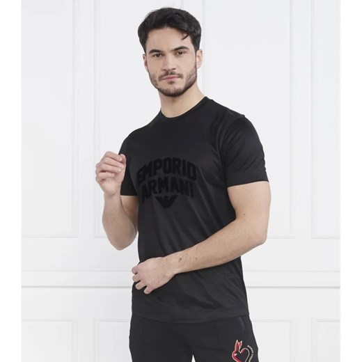 T-shirt męski Emporio Armani czarny z krótkim rękawem