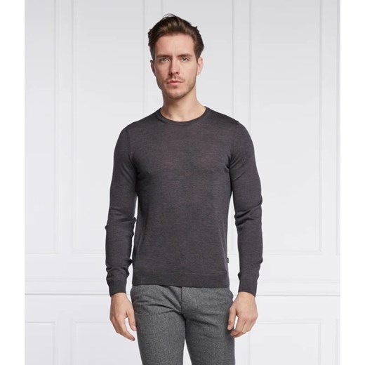 BOSS BLACK Wełniany sweter Leno-P | Slim Fit ze sklepu Gomez Fashion Store w kategorii Swetry męskie - zdjęcie 163963195