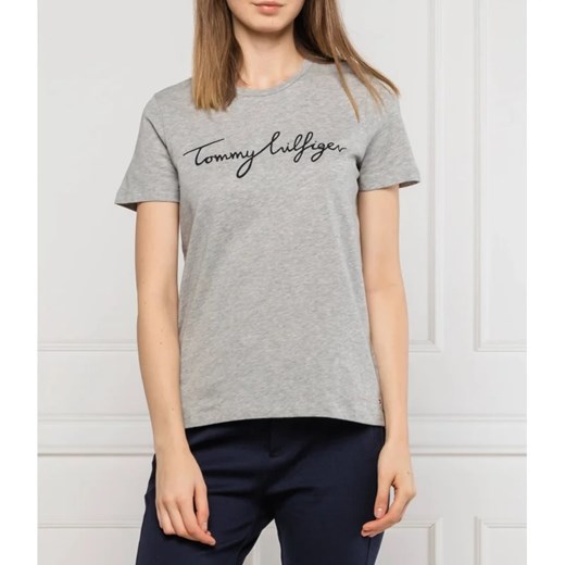 Tommy Hilfiger T-shirt | Regular Fit ze sklepu Gomez Fashion Store w kategorii Bluzki damskie - zdjęcie 163963725