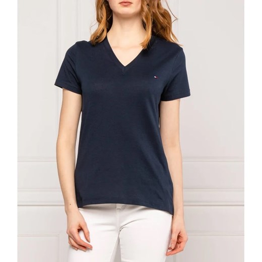 Tommy Hilfiger T-shirt HERITAGE | Regular Fit ze sklepu Gomez Fashion Store w kategorii Bluzki damskie - zdjęcie 163963865