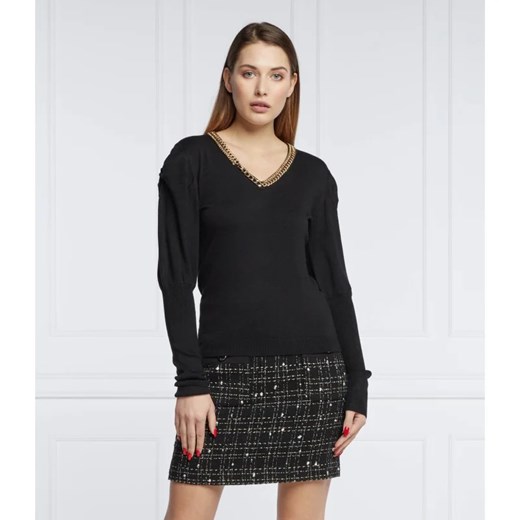 Sweter damski Liu Jo casual z okrągłym dekoltem 