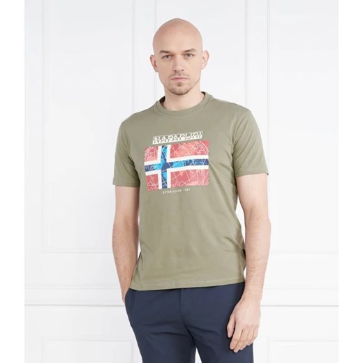 T-shirt męski Napapijri z krótkimi rękawami