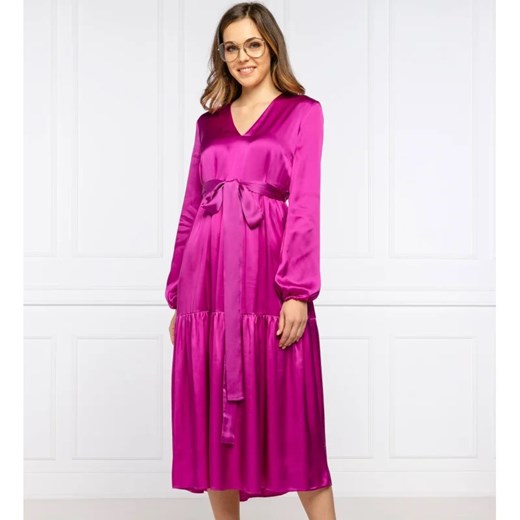 Pinko Sukienka LOVE BOAT | z dodatkiem jedwabiu Pinko 36 promocyjna cena Gomez Fashion Store