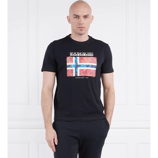 T-shirt męski Napapijri z krótkimi rękawami