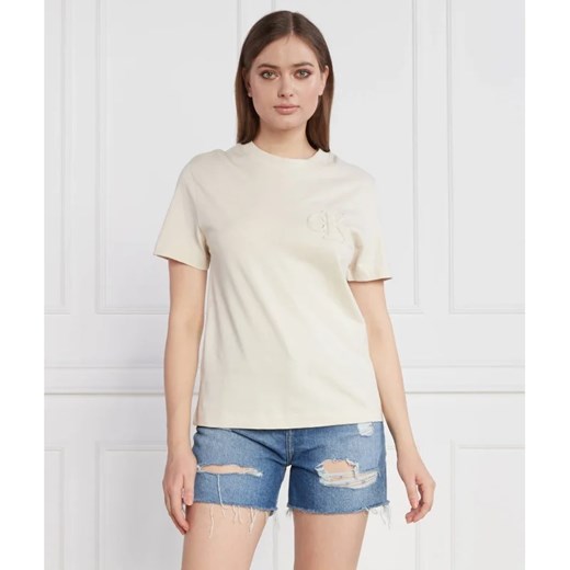 CALVIN KLEIN JEANS T-shirt CHENILLE | Regular Fit S promocja Gomez Fashion Store
