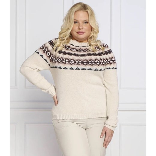 Persona by Marina Rinaldi Sweter ARCANO Plus size | Regular Fit | z dodatkiem Persona By Marina Rinaldi 38/40 promocyjna cena Gomez Fashion Store