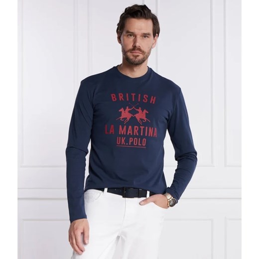 T-shirt męski La Martina na jesień z długimi rękawami 