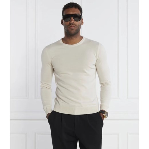 HUGO Wełniany sweter San Cedric-M1 | Regular Fit ze sklepu Gomez Fashion Store w kategorii Swetry męskie - zdjęcie 163966526
