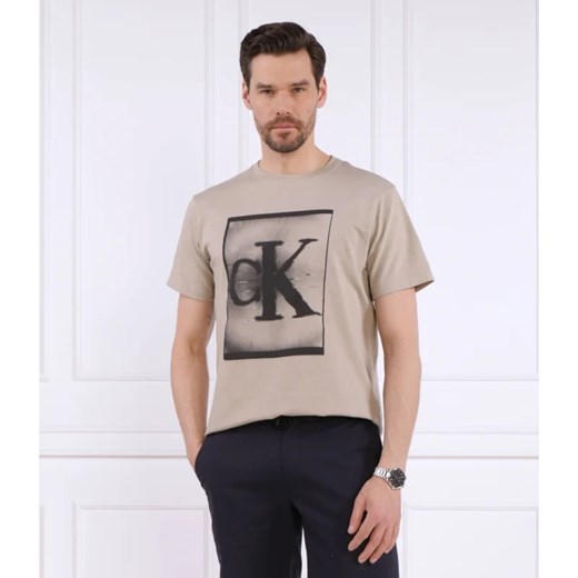 T-shirt męski Calvin Klein młodzieżowy z krótkim rękawem