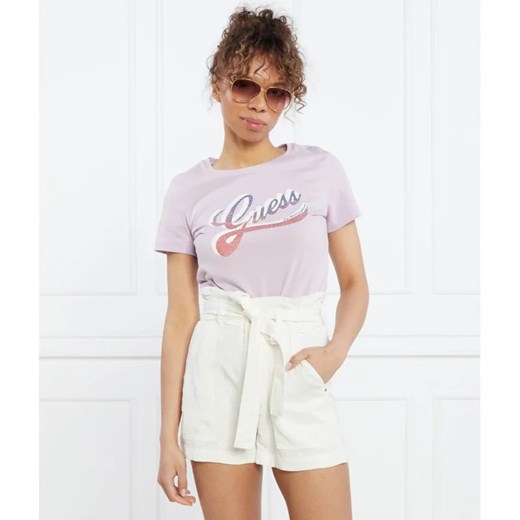 GUESS T-shirt SHADED LOGO | Regular Fit ze sklepu Gomez Fashion Store w kategorii Bluzki damskie - zdjęcie 163967535
