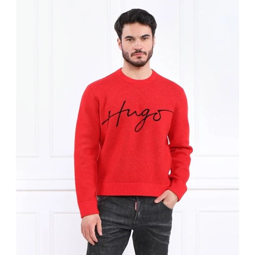 HUGO Wełniany sweter Stigg | Regular Fit M promocja Gomez Fashion Store