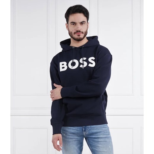 Bluza męska BOSS HUGO granatowa z napisami 