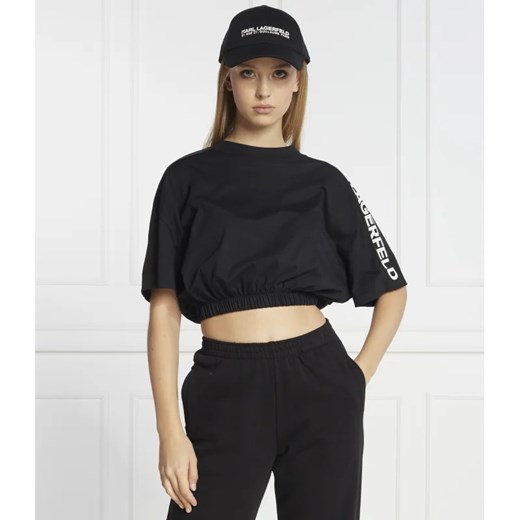 Karl Lagerfeld T-shirt nylon mix | Relaxed fit Karl Lagerfeld XL okazja Gomez Fashion Store