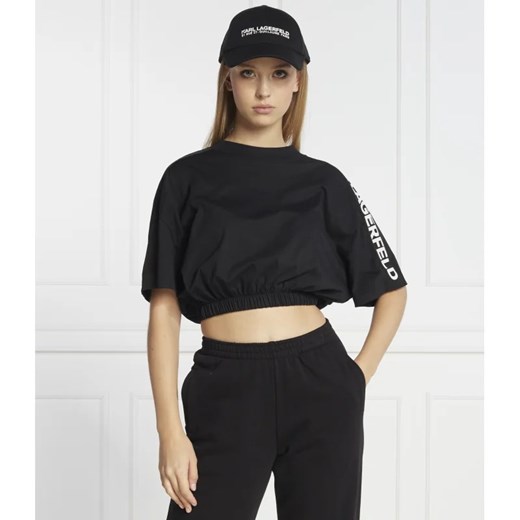 Karl Lagerfeld T-shirt nylon mix | Relaxed fit Karl Lagerfeld XS Gomez Fashion Store