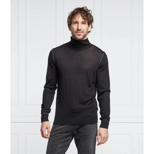 BOSS BLACK Wełniany golf Ulsan | Slim Fit ze sklepu Gomez Fashion Store w kategorii Swetry męskie - zdjęcie 163967856