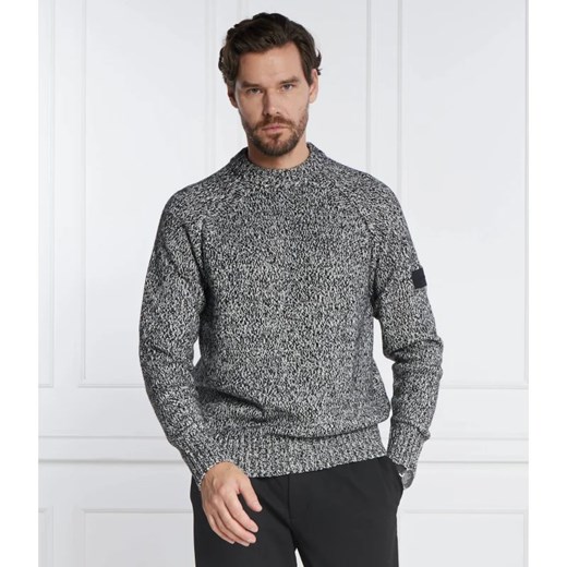 Calvin Klein Sweter BLEND CN | Regular Fit | z dodatkiem wełny Calvin Klein M Gomez Fashion Store
