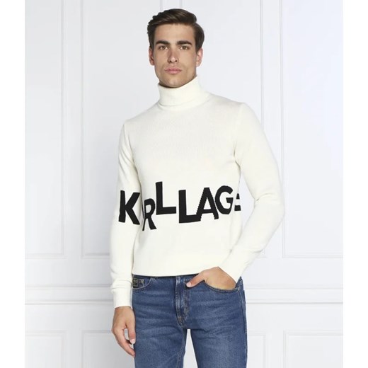 Karl Lagerfeld Wełniany golf | Regular Fit ze sklepu Gomez Fashion Store w kategorii Swetry męskie - zdjęcie 163968096
