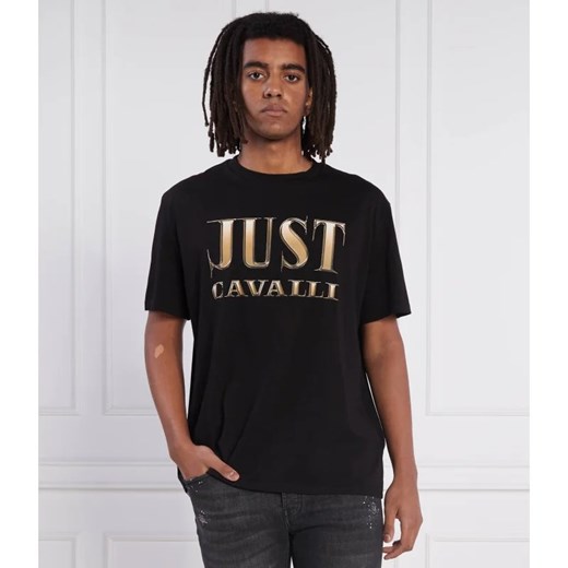 T-shirt męski Just Cavalli na wiosnę z krótkim rękawem 