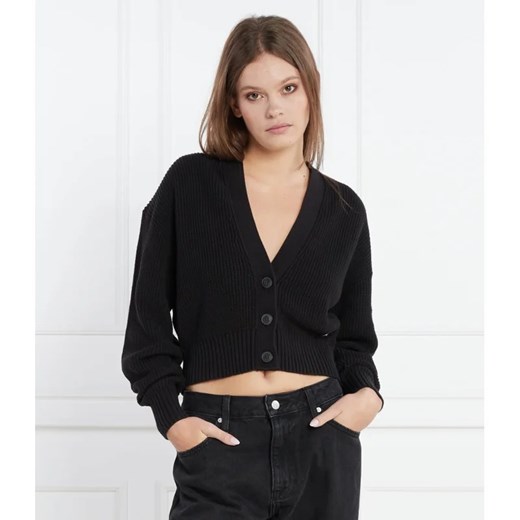 Sweter damski Calvin Klein z dekoltem w serek