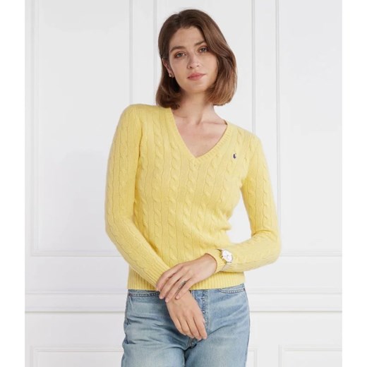 POLO RALPH LAUREN Wełniany sweter | Regular Fit | z dodatkiem kaszmiru ze sklepu Gomez Fashion Store w kategorii Swetry damskie - zdjęcie 163968849