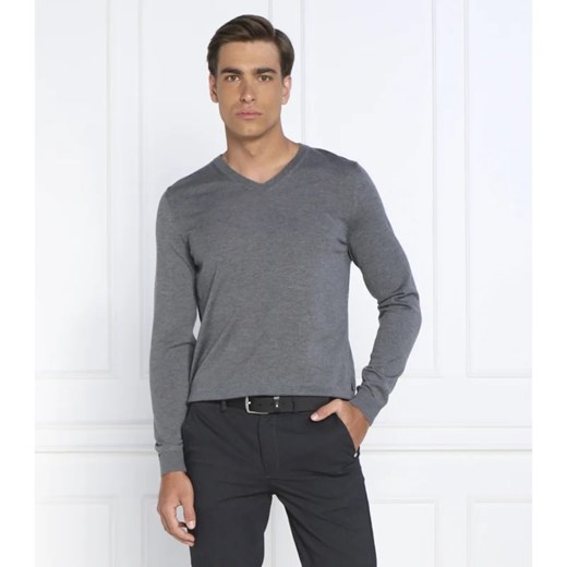 BOSS BLACK Wełniany sweter Melba-P | Slim Fit ze sklepu Gomez Fashion Store w kategorii Swetry męskie - zdjęcie 163969216
