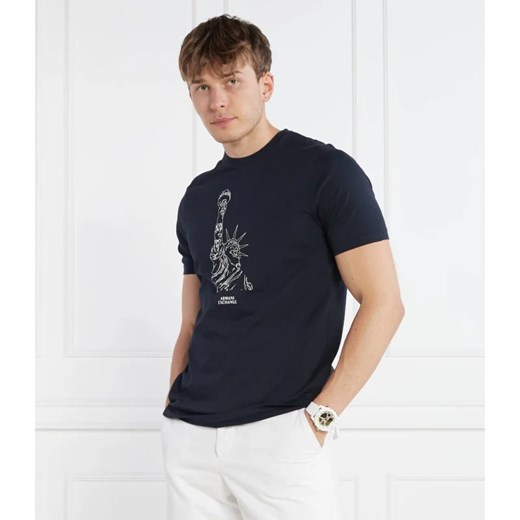 T-shirt męski Armani Exchange czarny z krótkimi rękawami 