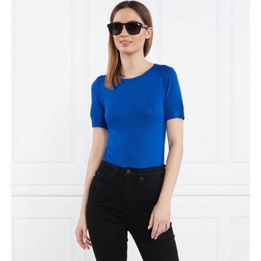 Calvin Klein T-shirt MODAL SILK CREW NECK TOP SS | Slim Fit ze sklepu Gomez Fashion Store w kategorii Bluzki damskie - zdjęcie 163969526
