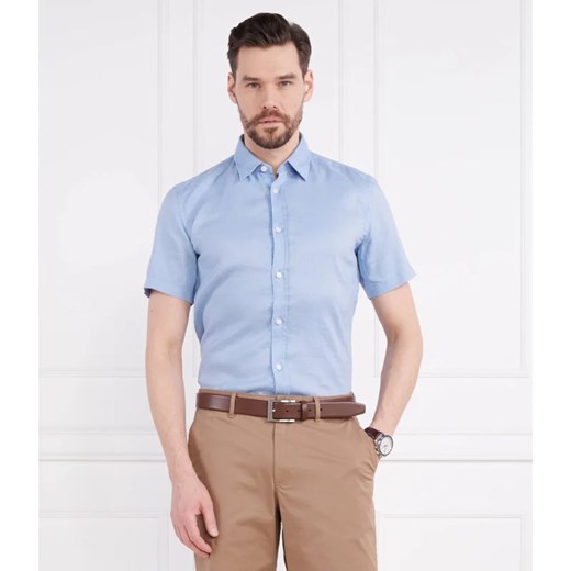 BOSS BLACK Lniana koszula Ross | Slim Fit XXL promocyjna cena Gomez Fashion Store