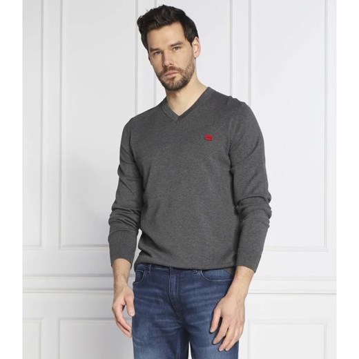 Sweter męski Hugo Boss bawełniany w serek